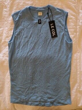 Le Col ARC Merino Sleeveless Base Layer Men’s L Powder Blue NWT